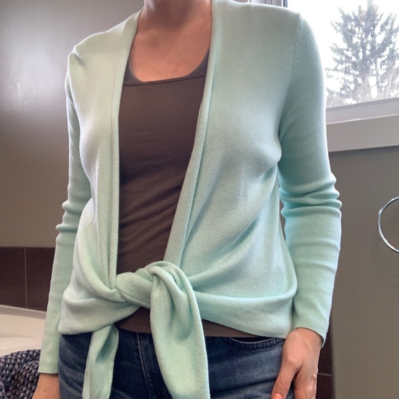 Nic + Zoe mint green wraparound cardigan - Picture 8 of 10